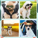 1009GP 1 Pcs Heart-shaped Small Dog Sunglasses Waterproof UV Protection Dog Cat Sun Glasses with Adjustable Strap Goggles Pet Products