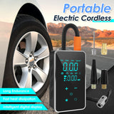 Portable Tire Inflator 150PSI Cordless Air Compressor with LED Light 18000mAh Electric Bicycle Tire Pump with Touch Screen