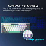 MACHENIKE K500-B61W Wireless Mechanical Keyboard 60% ANSI Layout Hot-swappable Tri-mode RGB Wireless Gaming Keyboard For Gamer