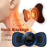 Electric Pulse Neck Massager Cervical Massage Patch Back Sticker Muscle Stimulator Portable Relax Massageador