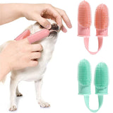 2307GP Pet Finger Toothbrush Silicone Super Soft Dog Toothbrushes Teeth Cleaning Tool Bad Breath Care Nontoxic Cat Cleaning Supplies