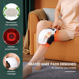 Electric Knee Temperature Massager Heated Vibration Massage Device IR Knee Pad Hot Compress Leg Joint Brace Blood Circulation