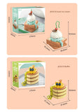 Afternoon Tea Gourmet Dessert Cake Chocolate Creative Assemble Building Blocks Cute Ornaments Toys Girls Gifts