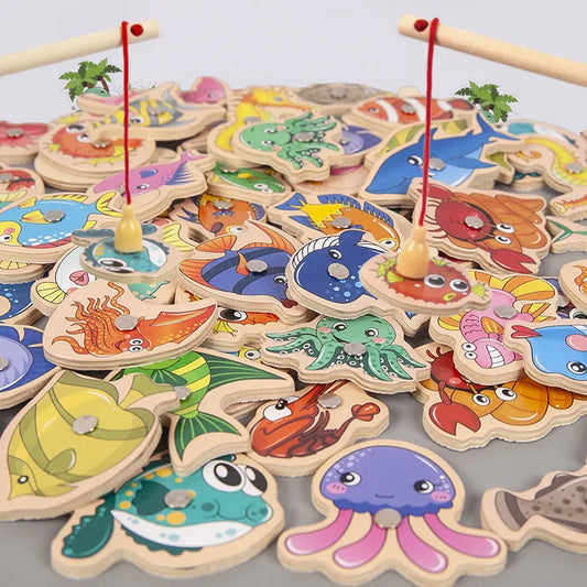 Montessori Wooden Fishing Toys