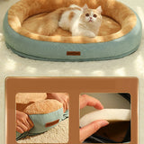 2307GP Kimpets Cat Bed Dog Pet Bed Kennel Non-Slip Winter Warm Small Dog Kennel Sleeping Removed Washed Soft Puppy Cushion Cat Supplies