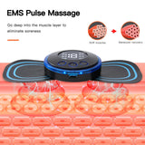 EMS Electric Neck Massager Lcd Display Cervical Massage Patch Low Frequency Pulse Muscle Stimulator Pain Relief Relaxation