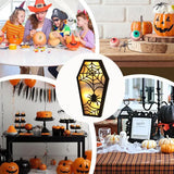 0709BA Halloween Desk Lights Decorative Night Lights Halloween Night Light Coffin Design Halloween Spooky Home Room Decor Night Light