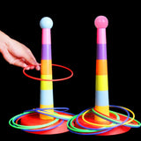 2407TA Children Throw Circle Game Ferrule Stacked Toys Fun Indoor Outdoor Parent-Child Interactive Circle Layers Early Education Gift