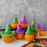 0709BA Halloween Pumpkin Aroma Candle Silicone Mold DIY Plaster Resin Ornaments Molds Halloween Decoration Candles Making