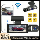 Dash Camera Front And Inside,3.16inchdash Cam 1080P G Sensor HD Night Vision Loop Recording Wide Angle Car DVR