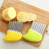 1007GG Creative Potato Chip Slicer Cutter Vegetable Fruit Corrugated Wavy Knife French Fries Potato Cutter Kitchen Gadget Accessories