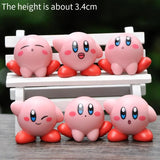 6Pcs/Set Anime Kirby Action Figures Pvc Model Doll Toys Collection Table Top Car Ornament For Children Birthday Surprise Gift