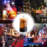 2307BA Halloween Flameless Candles Tabletop Decor Halloween Candle Warm Light Witch Pumpkin Lamp Night Light Desk Decor Battery Operate