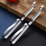 Stainless Steel Vegetable Fruit Peeler Multi-function Potato Carrot Peeling Knife Kitchen Gadgets Thickened Handle Easy to Clean