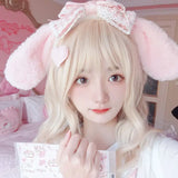 Anime Sanrio Headband Kuromi My Melody Cinnamoroll Cute Lolita Plushie Hair Accessories Halloween Series Kid Toys Doll Girl Gift