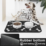 1009GP Pet Placemat Cat bowl Mat Dog Drinking Feeding Placemat Waterproof Pet Bowl Pad Easy to Clean Dog Food Mat Pet Feeder Supplies