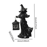 0709BA Witch Lantern Statue Halloween Decoration Desk for Holidays Clubs Restaurant