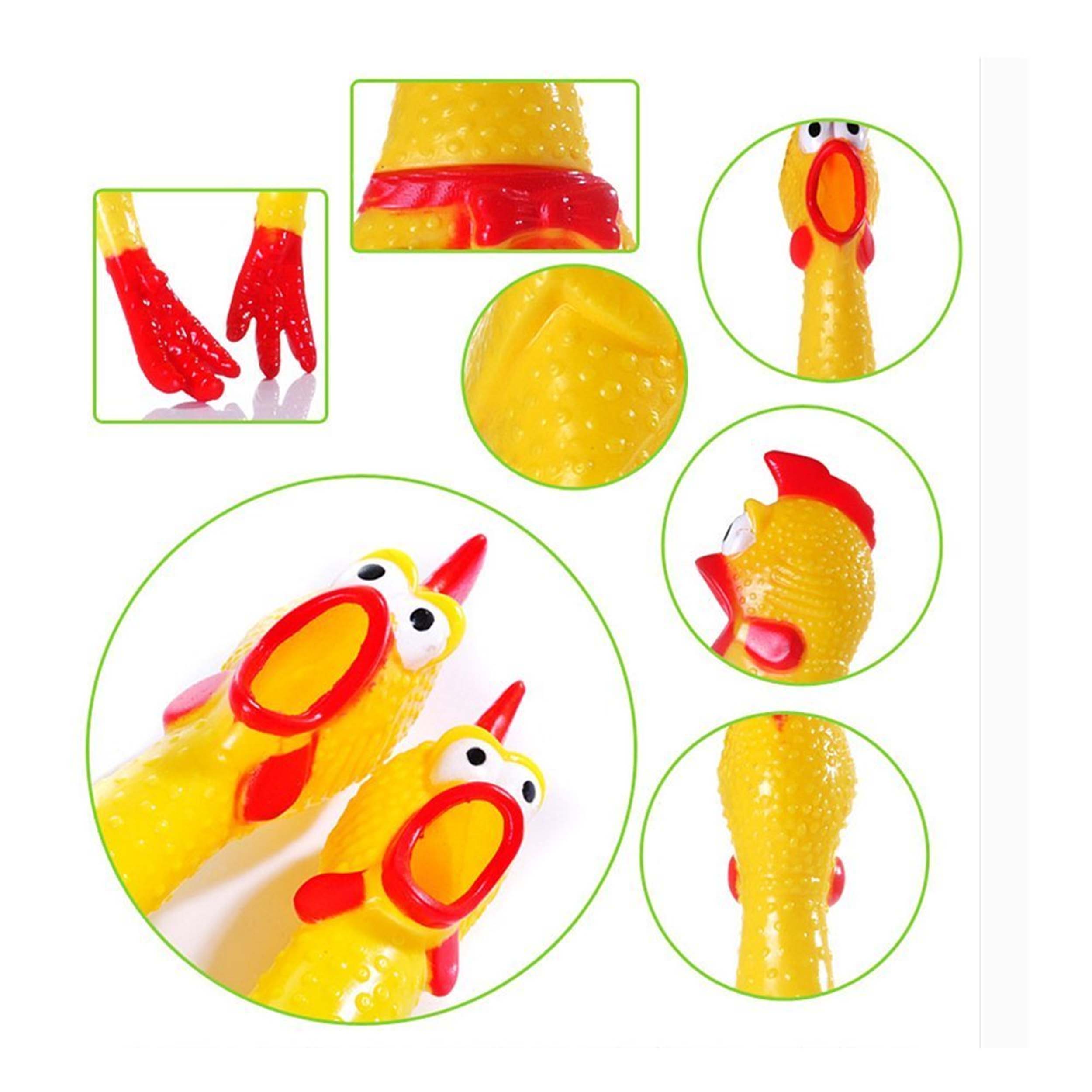 14 Inch Screaming Rubber Chicken - Funny Squeaky Toy
