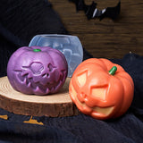 2808BA Skull Pumpkin Head Series Silicone Candle Mold DIY Halloween Horror Theme Sculpture Epoxy Plaster Soap Making Tool for Home Gift