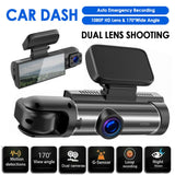 Dash Cam 3.16-inch Dual-lens Driving Recorder Front Inside Camera G-sensor  Night Vision Wide-angle Car Dvr