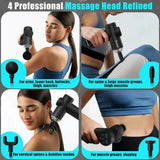 Mini Massage Gun Deep Tissue, Portable 99 Speeds Ultra Small and Quiet Electric Muscle Massager with 4 Replacement Heads