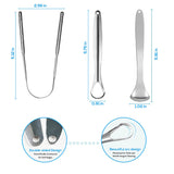 Premium 1pcs/3pcs Metal Tongue Scraper Cleaner for Adults & Kids, Portable Stainless Steel Tongue Scrapers Brushes for Removing