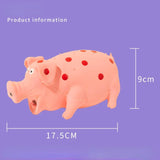 1009GP Squeaky Pig Dog Toy Durable Rubber Pig Squeaker Dog Puppy Chew Toys Latex Interactive Cute Toy for Small Medium Large Dogs