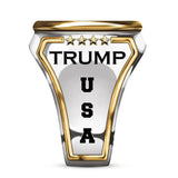 Ring Trump Supporters Unisex Ring American President Election Campaign Stainless Knuckle Ring Usa Inscribed Hop Jewelry Trump