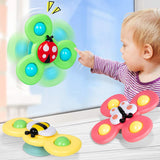 D2407TA 1pcs Baby Cartoon Fidget Spinner Toys Colorful Insect Gyro Educational Toy Kids Fingertip Rattle Bath Toys for Boys Girls Gift