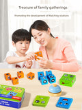 27june Kids Face Changing Building Blocks Rubik's Cube Toy over 6 Years Old 8-12 Years Old Thinking Training Matching Interactive Educational Board Game 13