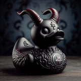 0907TA New Duck Statue Gothic Sculpture Punk Animal Figurine Resin Desk Decoration Collectible Figurines Satan Duck Tabletop Ornaments