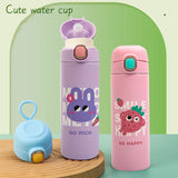 420ML Cartoon Thermos Bottle Stainless Steel Thermal Mug Kids Thermal Water Bottle Vacuum Flask Insulated Cup Tumbler Thermo Cup