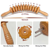 Curved Massager Handheld Roller Stick Wooden Lymphatic Drainage Massager for Anti-Cellulite, Body Muscle Belly Waist Relief