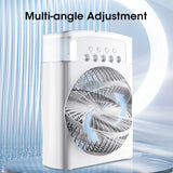 New Mini Portable Air Conditioner Fan Household Small Air Cooler Humidifier Hydrocooling Fan Portable Fan Adjustment 3 Speed