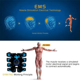 Rechargeable EMS Wireless Muscle Stimulator Trainer Smart Fitness Abdominal Training Electric Body Massager Sports Lose Weight