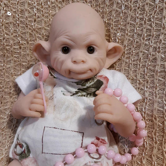 8Inch Reborn Doll Kit Cute Anna Monkey Banana Unfinished Doll Blank Parts Bebe Reborn Kit