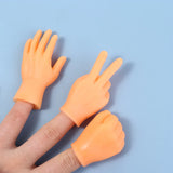 2407TA 2pcs Funny Mini Hands Puppets Creative Tiny Finger Fidget Toys Small Hand Adult Kid Novelty Toys Halloween Gift