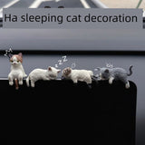 Cat Car Screen Small Ornaments Car Center Console Display Lying Doll Car Interior Decoration Doll Car Mini