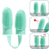 2307GP Pet Finger Toothbrush Silicone Super Soft Dog Toothbrushes Teeth Cleaning Tool Bad Breath Care Nontoxic Cat Cleaning Supplies