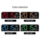 Large Screen Digital Wall Clock Temperature And Date Week Display Night Mode Table Alarm Clock Electronic LED Clock Timing Funct