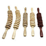 12/9 Wheels Wooden Roller Wood Massage Gear Drainage Body Shaping Trigger Stick To Reduce Fat Back Abdomen Leg Slimming Massager