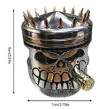 2307BA Carving Piston Skull Face Realistic Skull Sculpture Skull Man Head Statue Office Home Table Desk Decor Gift Desk Halloween Decor