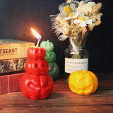 1009BA Halloween Pumpkin Candle Silicone Mold DIY 3D Scented Candle Mold Home Plaster Ornament Art Candle Making Supplies