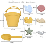 1607TA Beach Toys for Kids Children Summer Toys with Cute Animal Model Ins Seaside Sand Mold Tools Sets Baby Bath Toy Kids Swim Toy