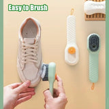 1pcs Shoes Brush Automatic Liquid Discharge Multifunction Press Out Shoes Cleaner Soft Bristles Clothes Brushes Cleaning Tool