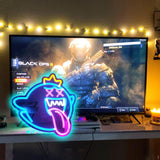 0207ba King Ghost Led Neon Light with Dimmable switch Gaming Neon Sign for Kids Game Room Birthday Halloween Decor Christmas Kids Gift