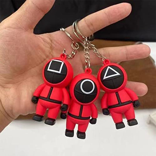 3D Squid Game Key Tag Ring Chain -(Sold By Dozen =$39.99)