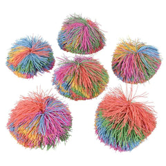 Rainbow Color Bouncy string Ball Kids Toys In Bulk- Assorted