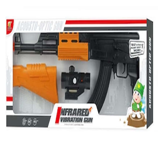 Wholesale Toy AK-47 Light Up Vibrating Gun with Sound (sold by the piece)