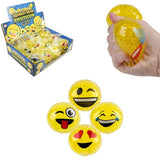 Squeezy Bead Emoticon Ball In Bulk - Assorted